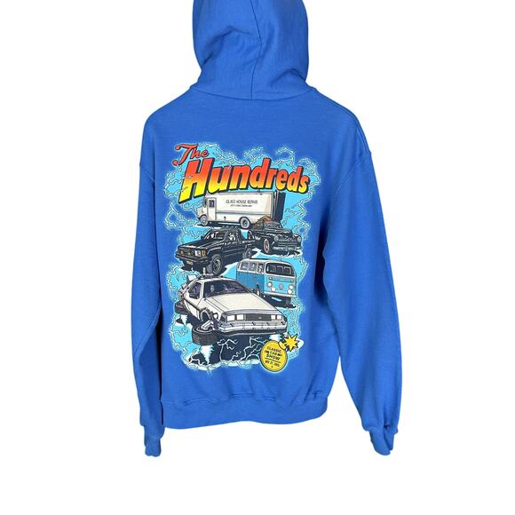 The Hundreds x Back To The Future Outta Time Hoodie - Rare Blue - Size Medium - Picture 1 of 6